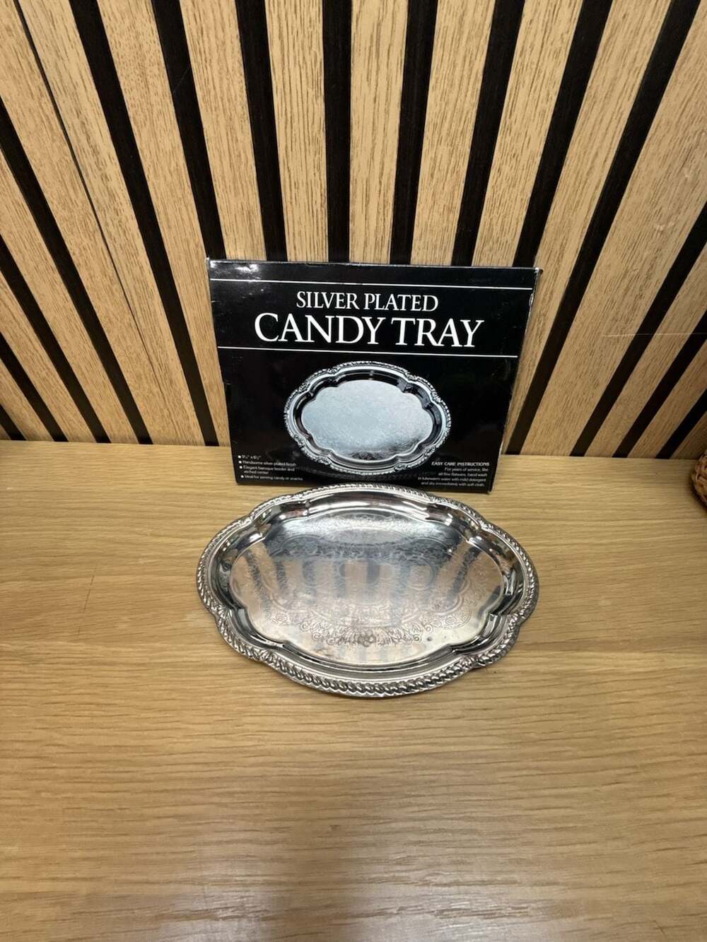 Davco Silver Plated Baroque Candy Tray 9x6